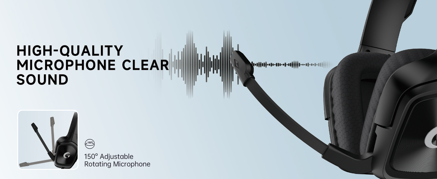 Gaming Headset with Mic for PC PS xbox