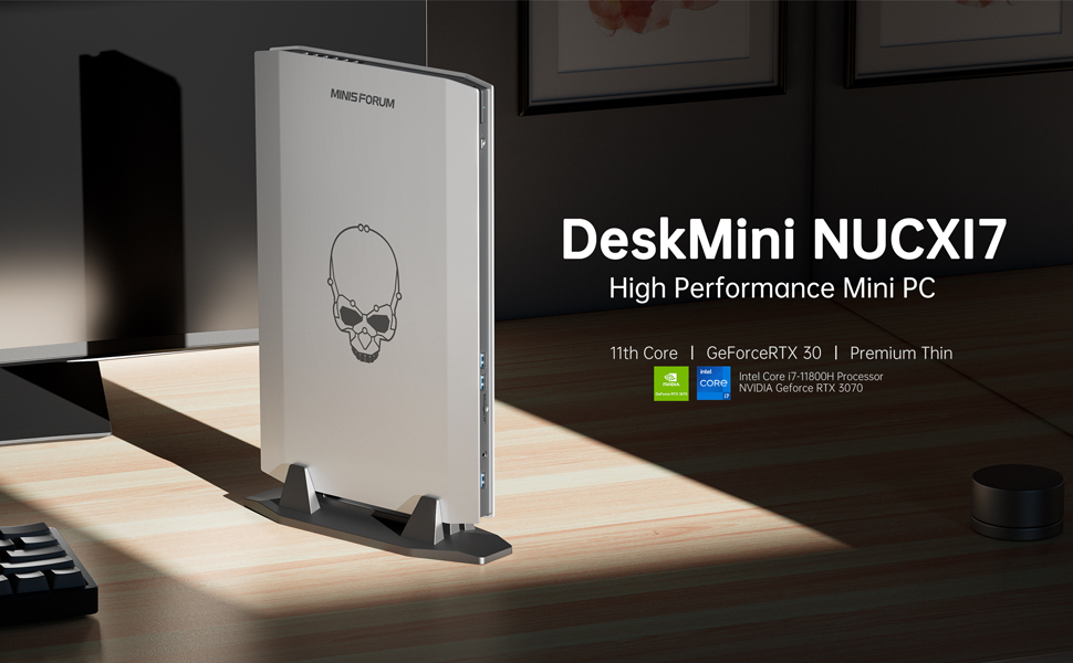 MINISFORUM NUCXI7 i7-11800H RTX3070【美品】 MINISFORUM、幅26.5mmの薄型ボディを採用したゲーミングPC