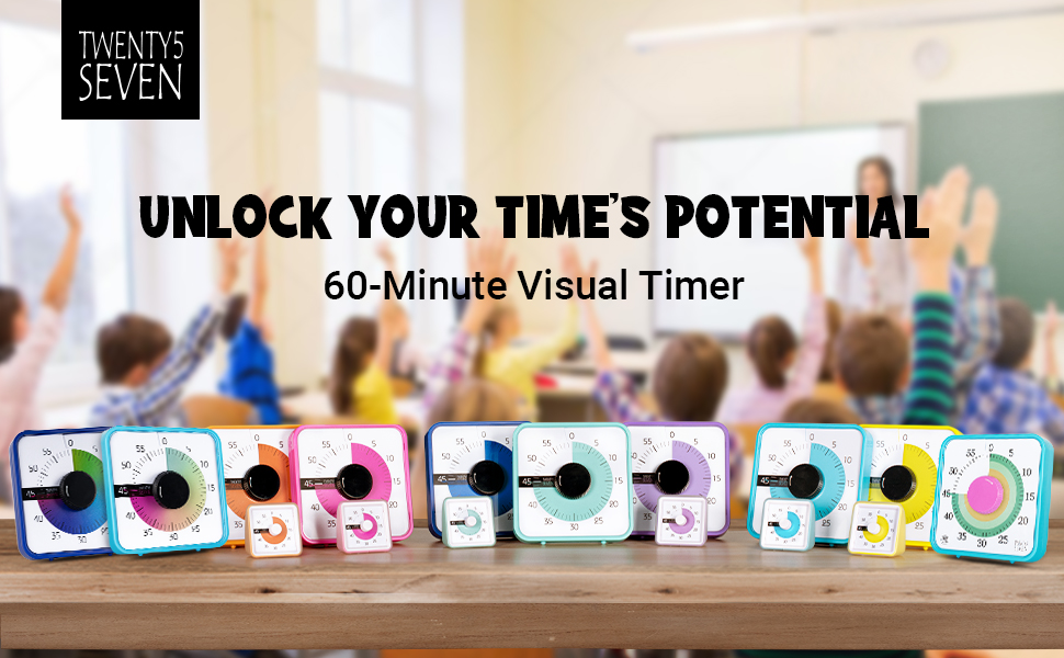 Visual Timer 7.5 inch; 60 Minute 1 Hour Countdown Timer for Kids