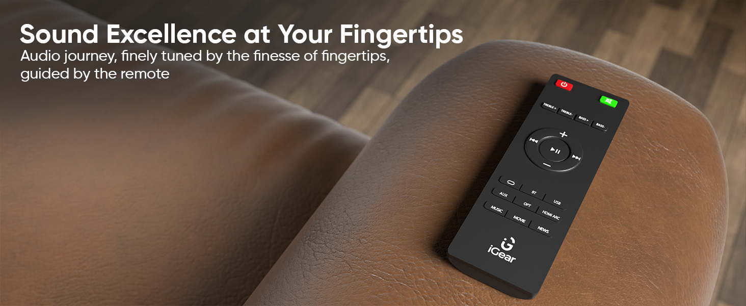 Igear Amplify 120W Soundbar With Subwoofer - Bluetooth V5.3, Signature Sound, Hifi Bass, Smart Control Panel, Remote Control 5 igear amplify