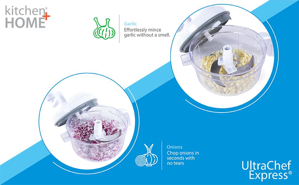 garlic chopper, garlic mincer, onion slicer