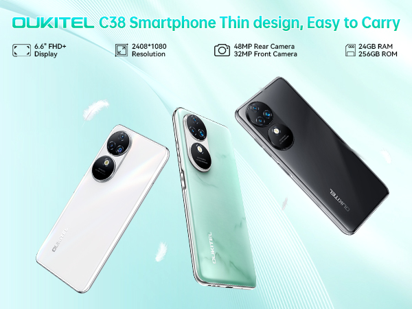 OUKITEL C3 8GB+64GB ブラック 【新品未開封】 Amazon.com: OUKITEL C37 Smartphone, 24GB RAM+256GB ROM, 6.6