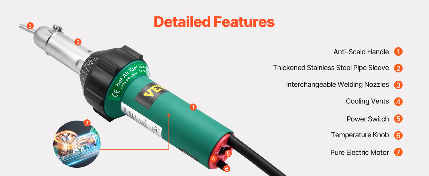 hot air welder heating gun