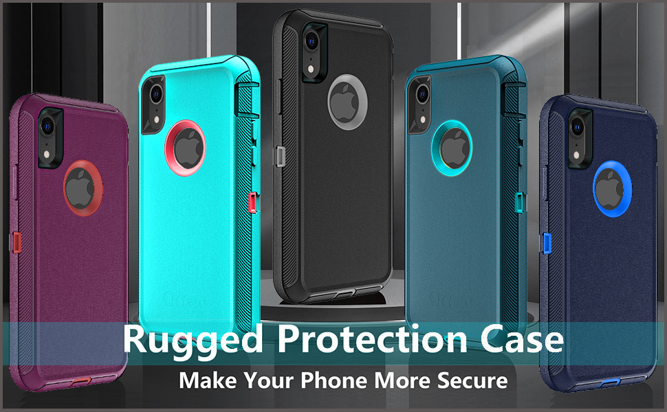 YKHJKLEC for iPhone XR Case, Military Grade 3 in 1 Heavy