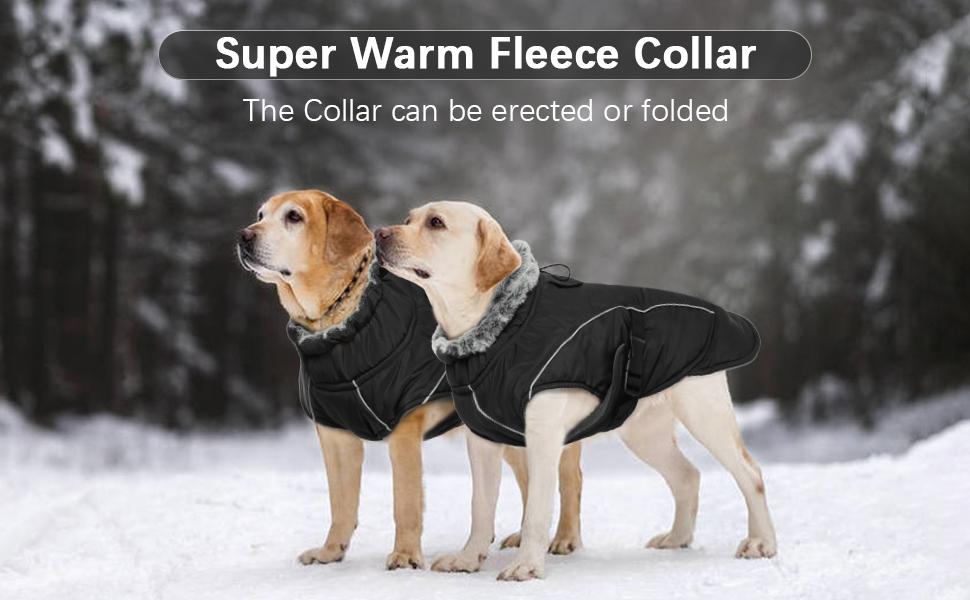 Waterproof Dog Coat, Windproof Warm Dog Coat Winter Dog Jacket with