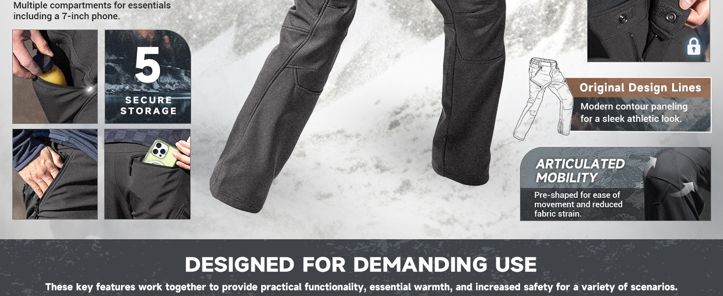 insulated work pants for men