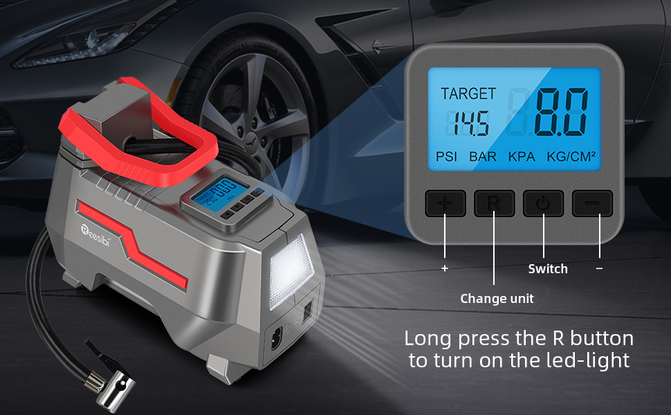 Reesibi 240V Tyre Inflator Air Compressor, Tyre Inflator Mains Powered