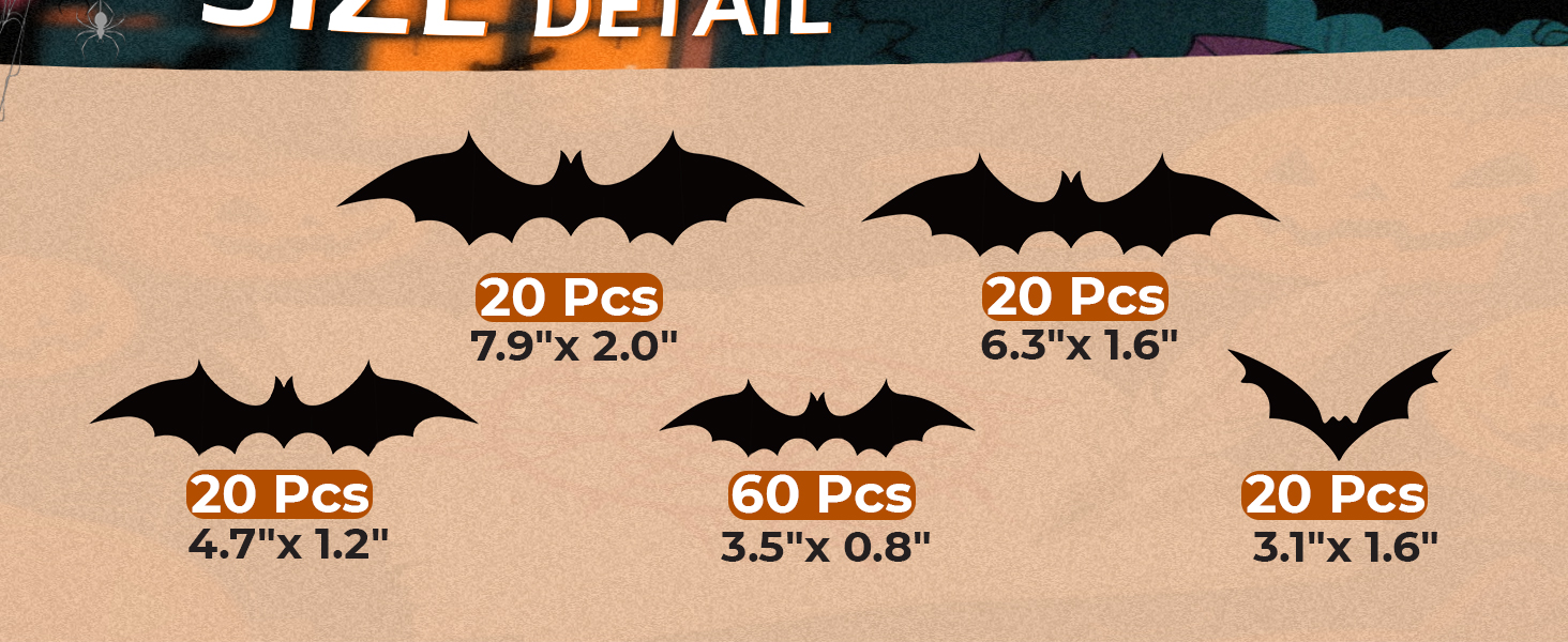 bat window clings size details