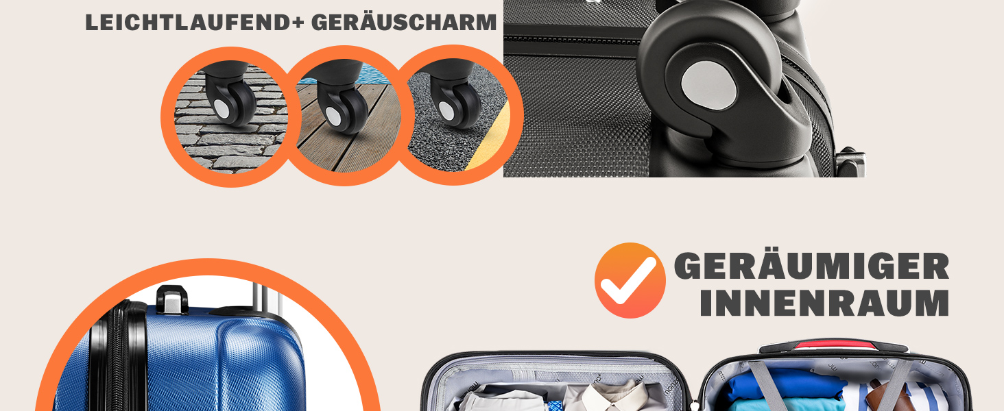Monzana Kofferset Reisekoffer S-M-L-XL ABS Hartschalen Gel-Griffe 4 Rollen Navy
| Monzana Kofferset 4 Rollen Schloss Fü 731579f8 5a80 46d1 9847 11b8a7dc5768. CR0,0,1464,600 PT0 SX1464 V1