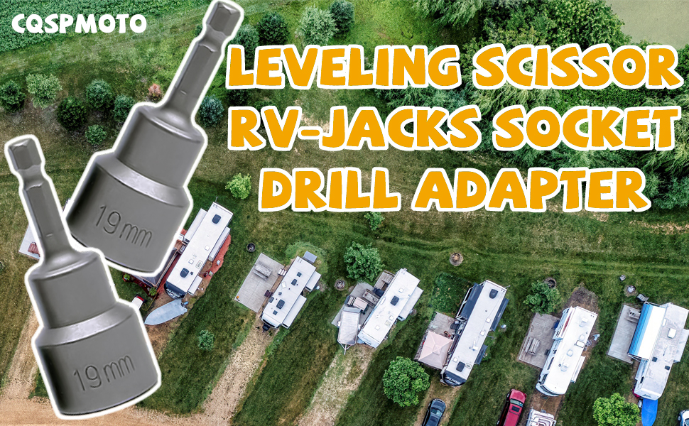 Leveling Scissor rvJacks Socket Drill Adapter With 1/4