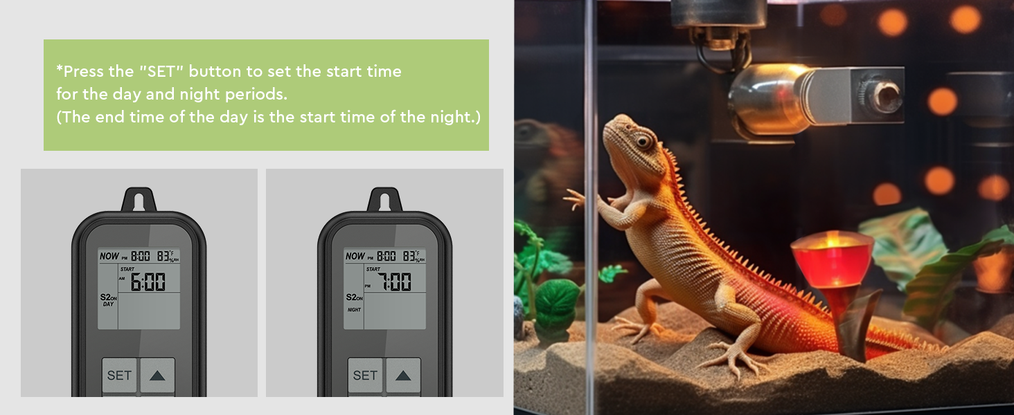 REPTITRIP Reptile Thermostat, Reptile Light Timer for Temperature and Lighting