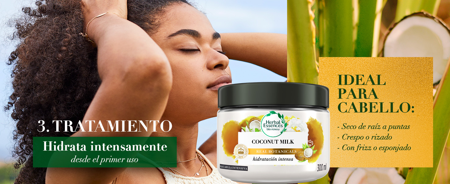 Herbal Essences, shampoo, shampoo de coco, shampoo para hidratar, leche de coco, shampoo herbal,coco