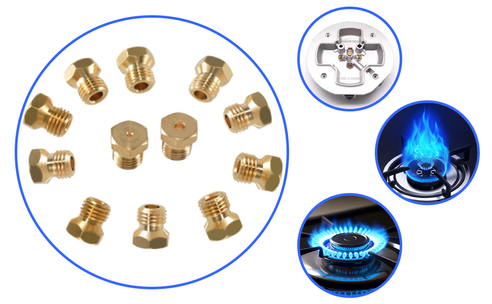 PFCKE Range Stove Oven Orifice Conversion Kit，Brass Jet