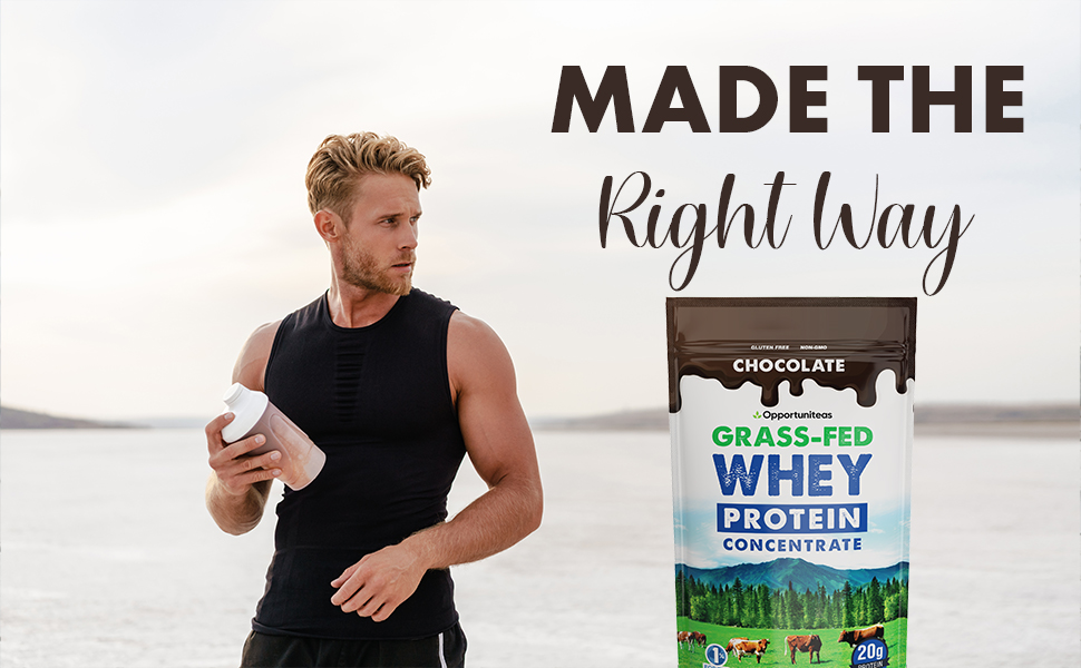 Opportuniteas Grass Fed Whey Protein Powder Concentrate