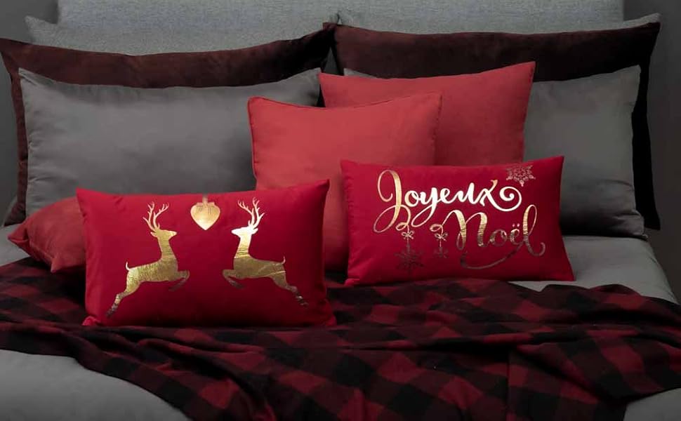 KINGROSE Gold Foil Decorative Accent Throw Pillow Cover