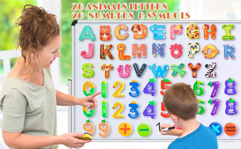Letters Numbers,Large Size Fridge for Kids