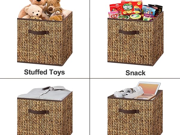 Amazon.com - homyfort 11x11 Cube Storage Bins - Fabric Cubby Bins