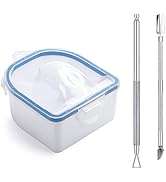 Nail Soaking Bowl, Soak Off Gel Polish Dip Powder Remover Manicure Bowl with Triangle Cuticle Pee...