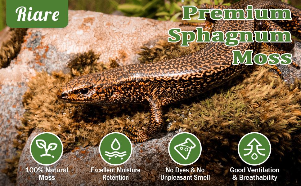 Riare 14OZ Premium Sphagnum Moss for Reptiles 16QT