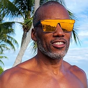 Polarized orange sunglasses for women mirrored UV protection men trendy sport fashion square retro