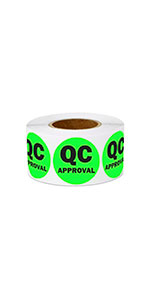 Amazon.com : QC Approval Stickers - 1 Inch Round Circle in ...