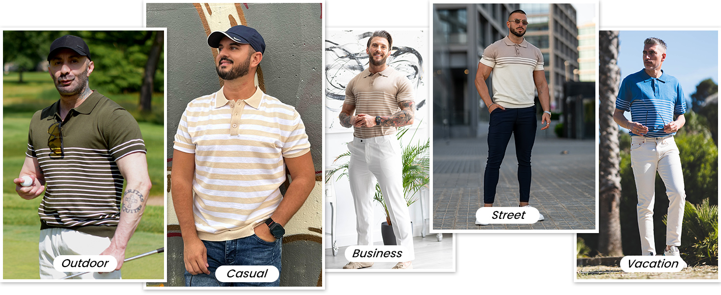 mens knit polo shirt