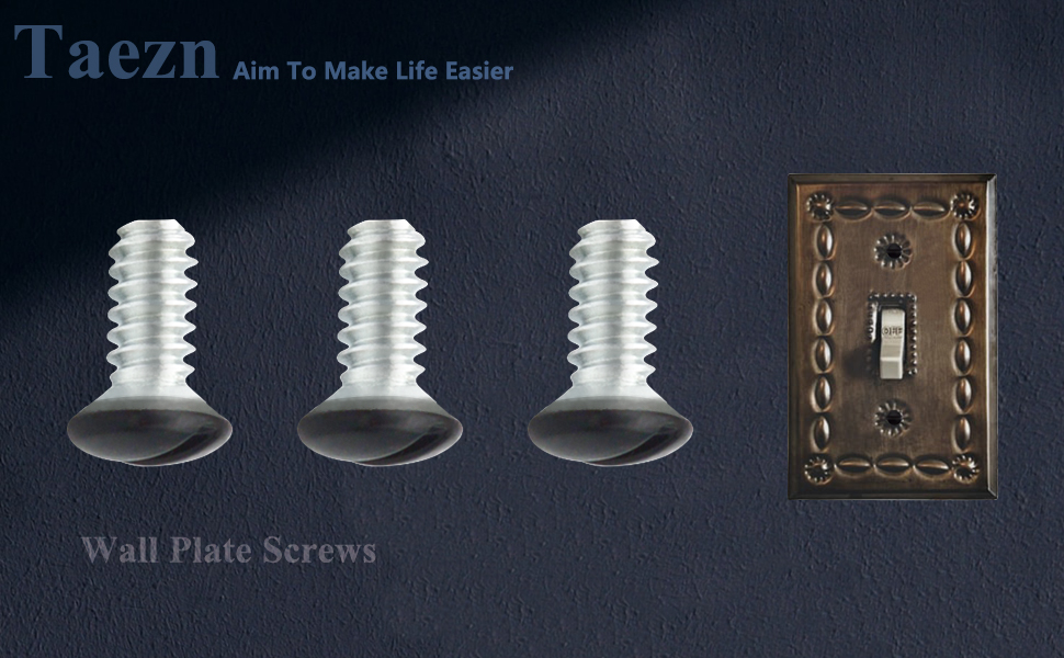 Black Wall Plate Screws, 100 Pieces Outlet Screws 4 Length Sizes 632