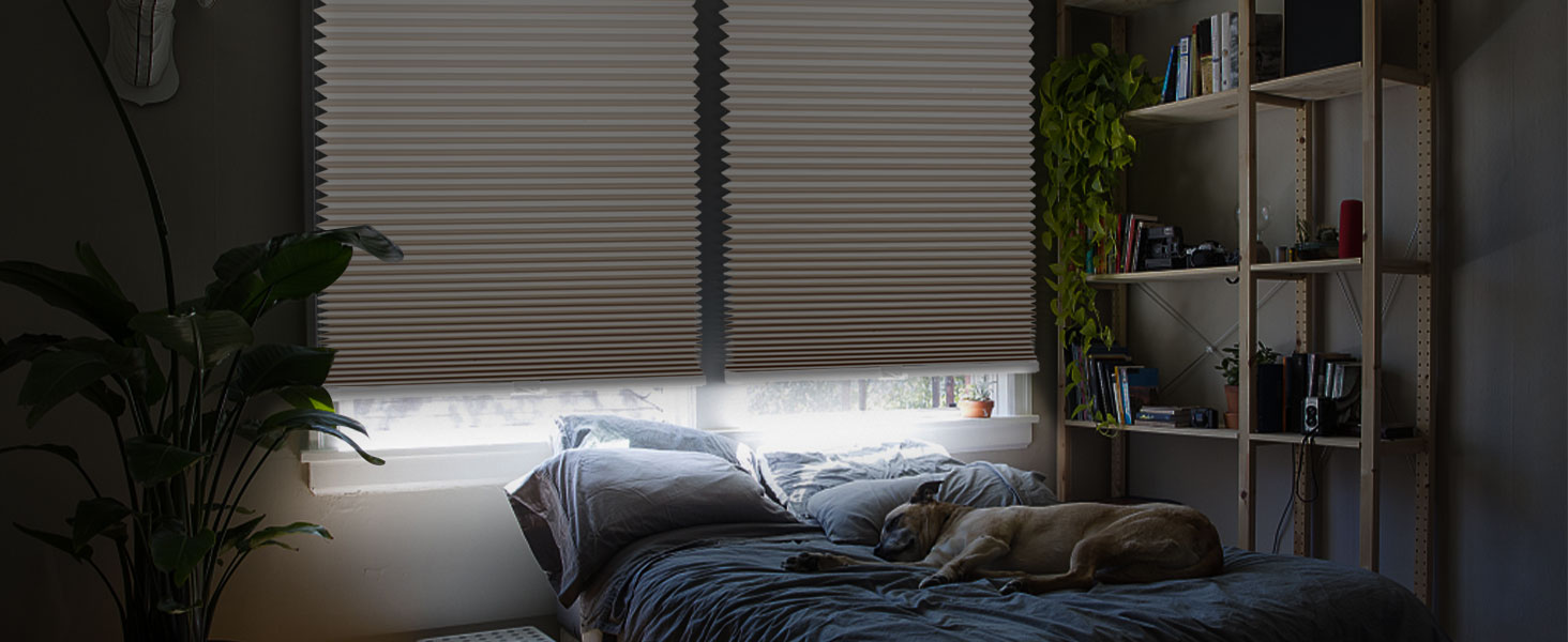 MYshade Beige Cellular Shades &amp; Blinds for Bedroom