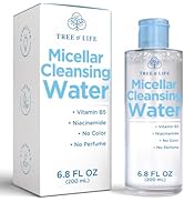 Tree of Life Beauty Micellar Cleansing Water (6.8fl oz) - Micellar Water Makeup Remover with Niac...