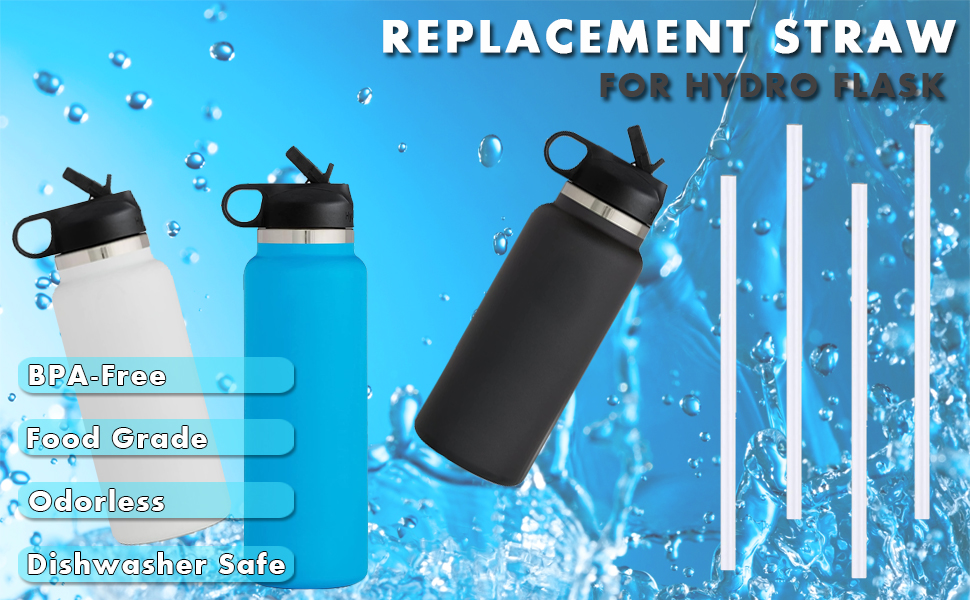 TPROTOK 4Pack Replacement Straws For Hydro Flask Straws Replacement for Wide Mouth