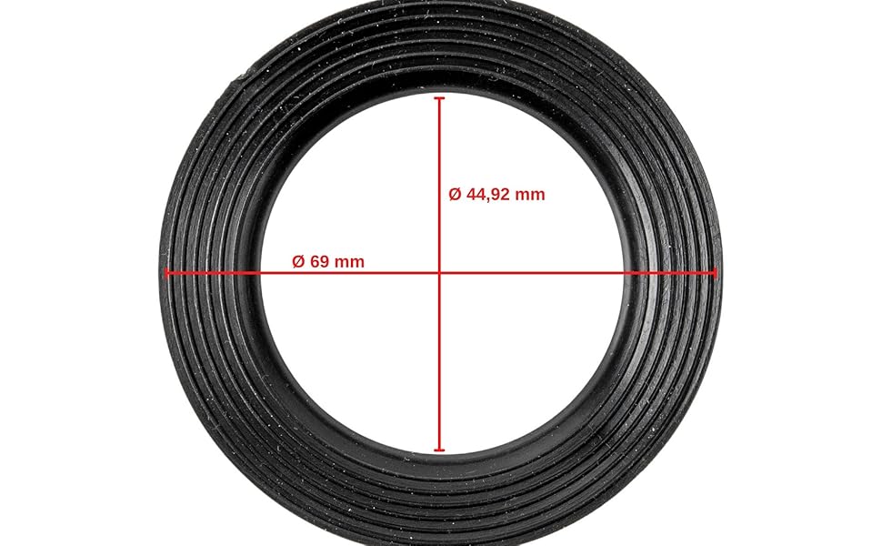Junta de repuesto para válvula de desagüe de fregadero, 1 unidad, para diámetro de 70 mm, válvula de desagüe de 1 1/2 pulgadas