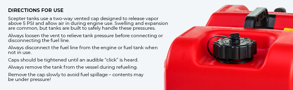 portable fuel container marine boat fishing under seat tank dingy 3 gallon 6 gallon red gas can