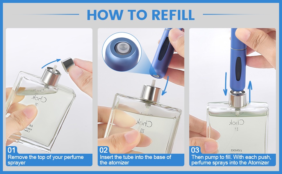 perfume refill bottle, bottle perfume refillable, travel perfume bottle