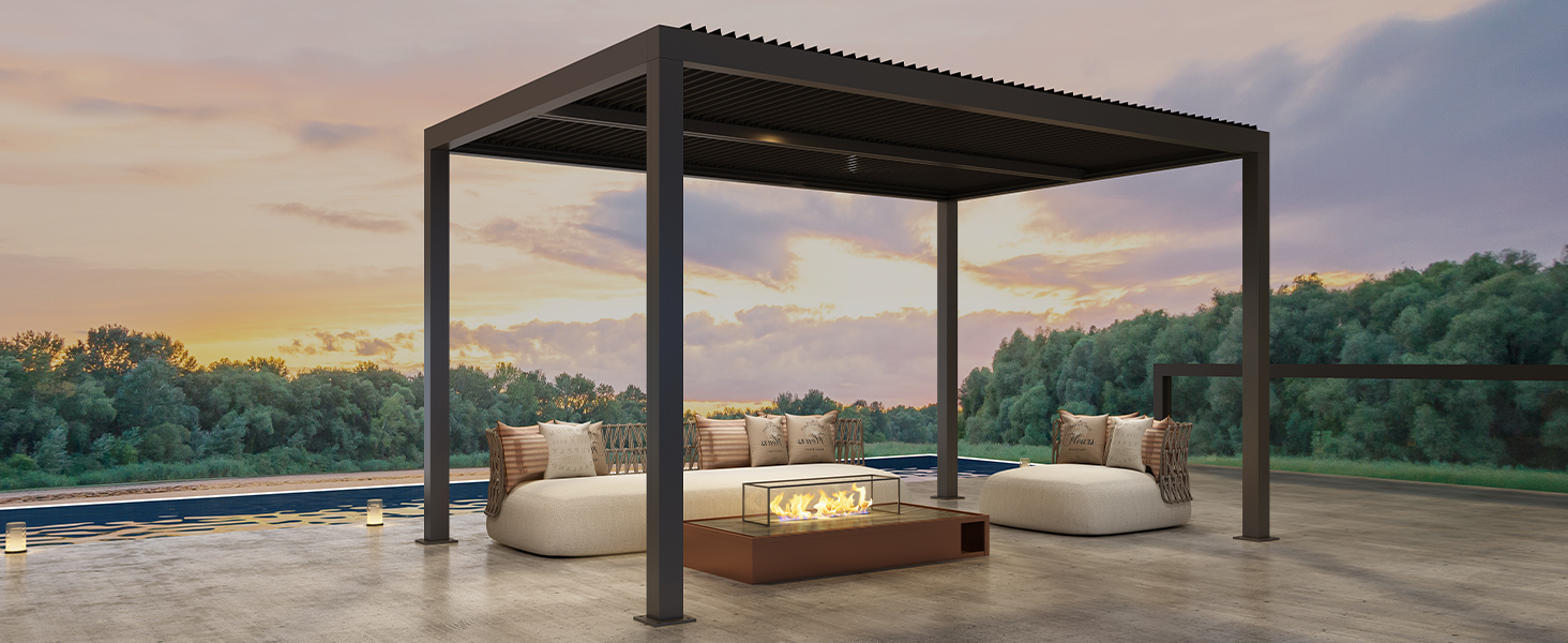 pergola for backyard poolside lawn garden patio deck easy to assemble
