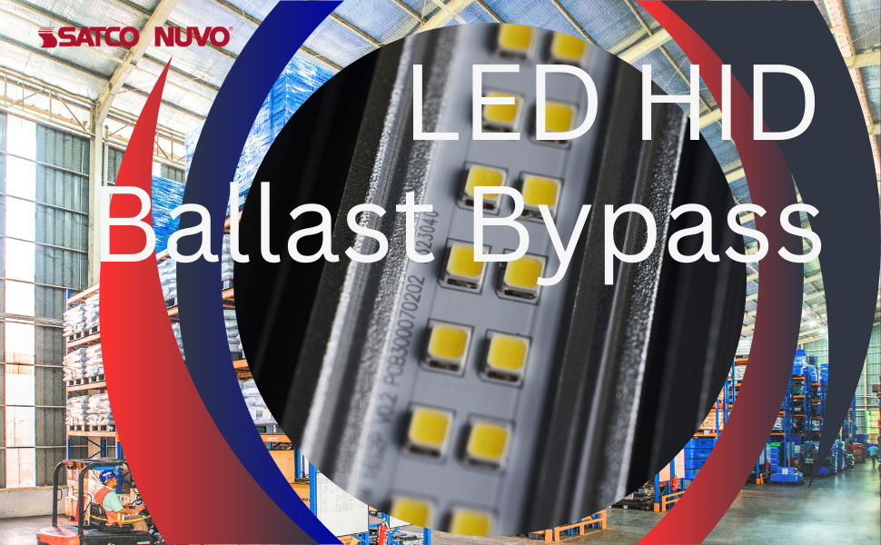 Satco S4939454 Watt LED HID Replacement; 5000K; Extended Mogul Base; Type B Ballast Bypass