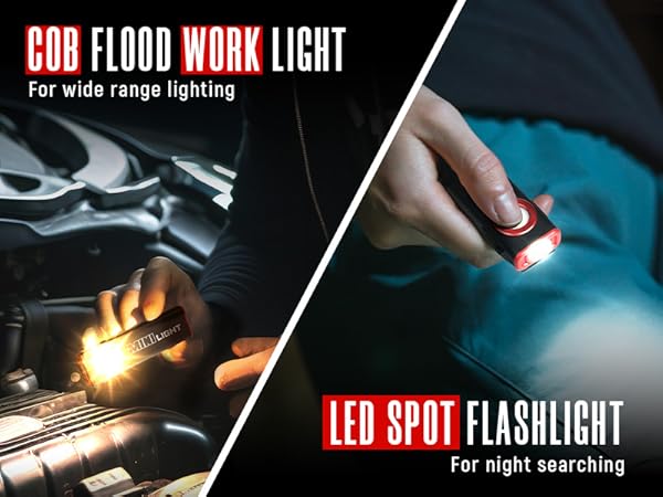 2 lighting source flashlight