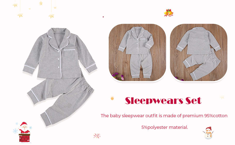 2PCs Toddler Baby Kids Pyjamas Clothes Set