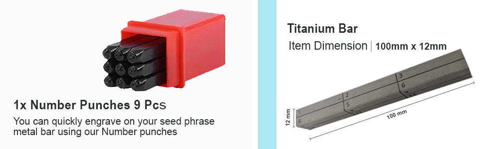 Crypto Seed Storage Titanium Bar