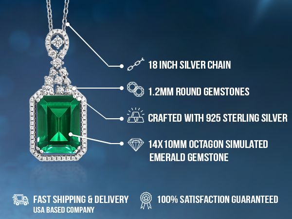 Amazon.com: Gem Stone King 7.10 Cttw Green Simulated Emerald