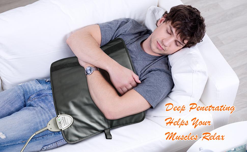 UTK Natural Jade Far Infrared Pad, Infrared Heating Pad for Back, Smart