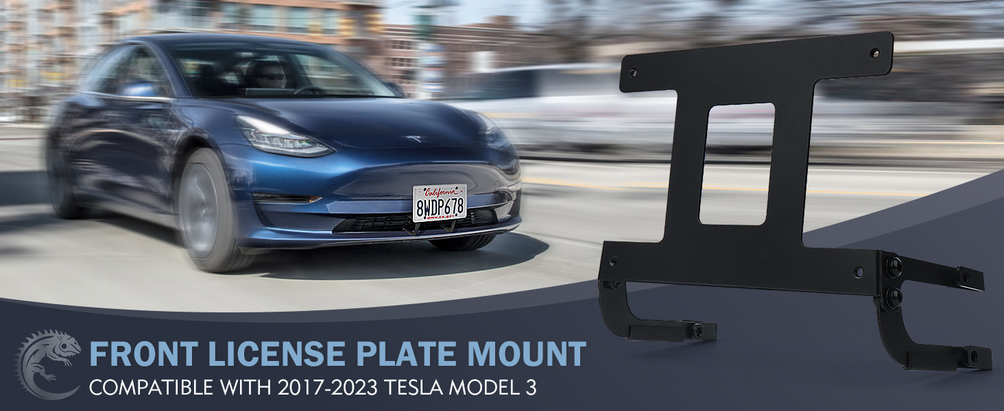 Aluminum No Drilling Front License Plate Holder, Patented