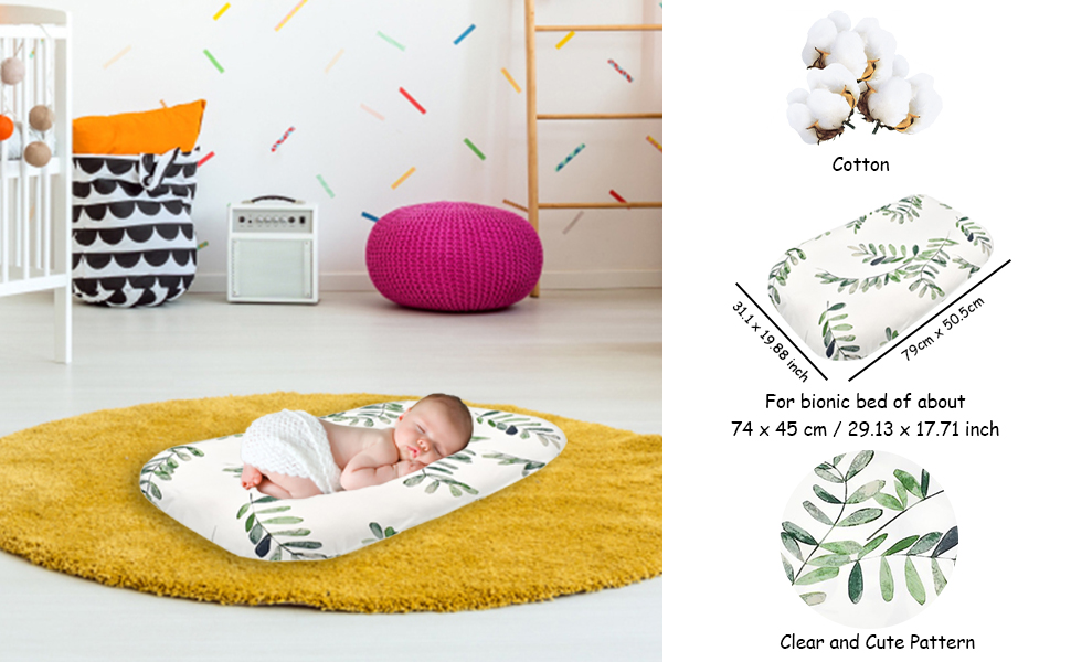 Baby Nest Cover Newborn Baby Lounger Sheets, Floral Slipcover Case