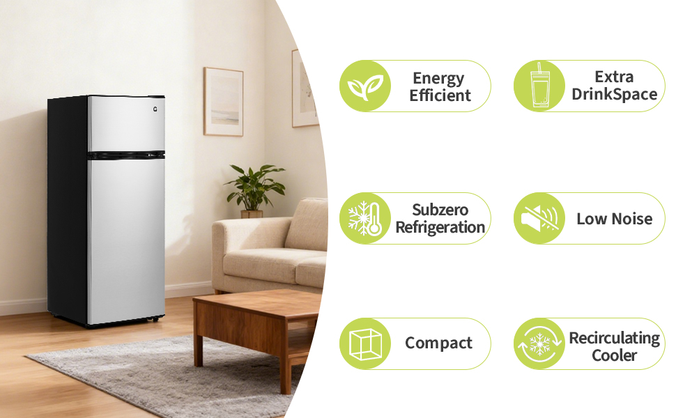 KOKEBREN 3.2 Cu. Ft. Compact Refrigerator