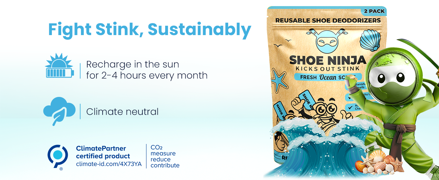 Fight Stink Recharge In the Sun for 2-4 Hours Every Month