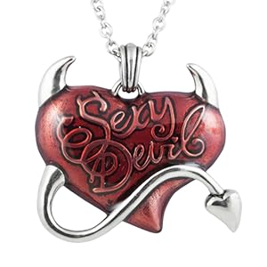 Amazon.com: Controse Sexy Devil Heart Necklace : Clothing, Shoes