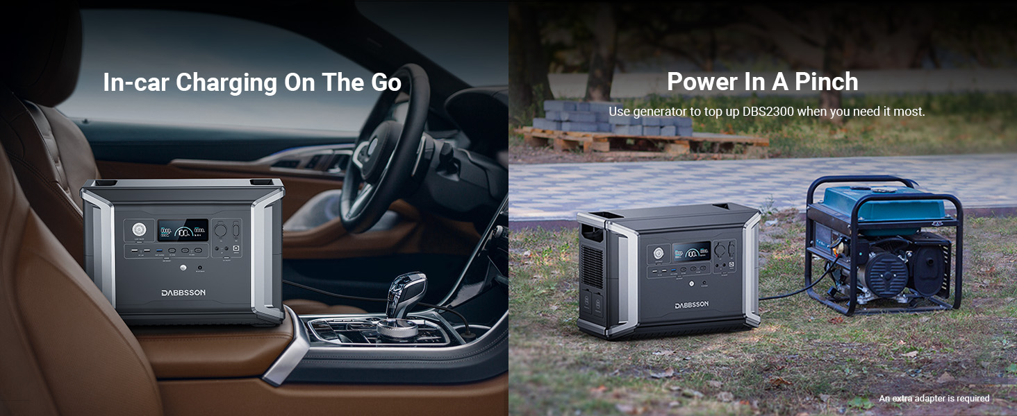 Dabbsson Portable Power Station DBS2300, 2330Wh EV Semi