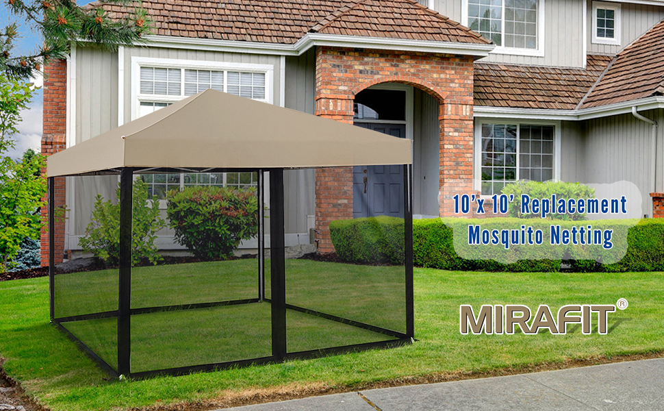 MIRAFIT Mosquito Net for 10' x10' Patio Gazebo, Outdoor