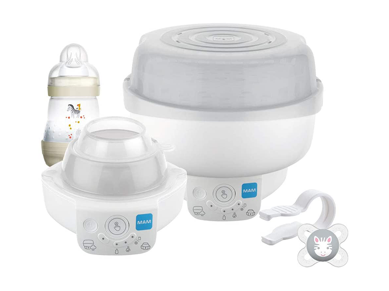 MAM Electric Baby Bottle Steriliser & Express Bottle Warmer; with 6 Functions includes 1x 160