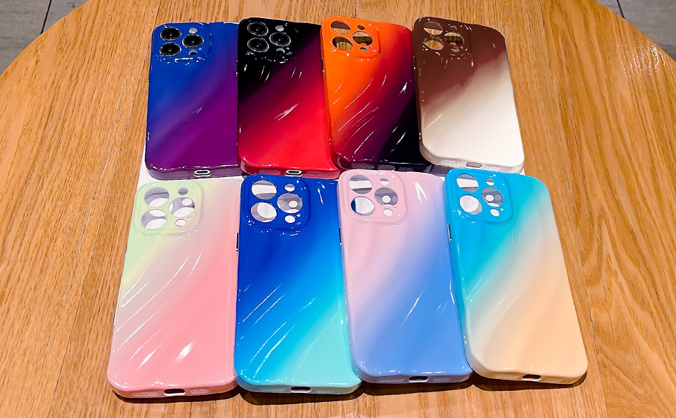 Water Ripple Gradient Glossy Case for iphone 15 pro max
