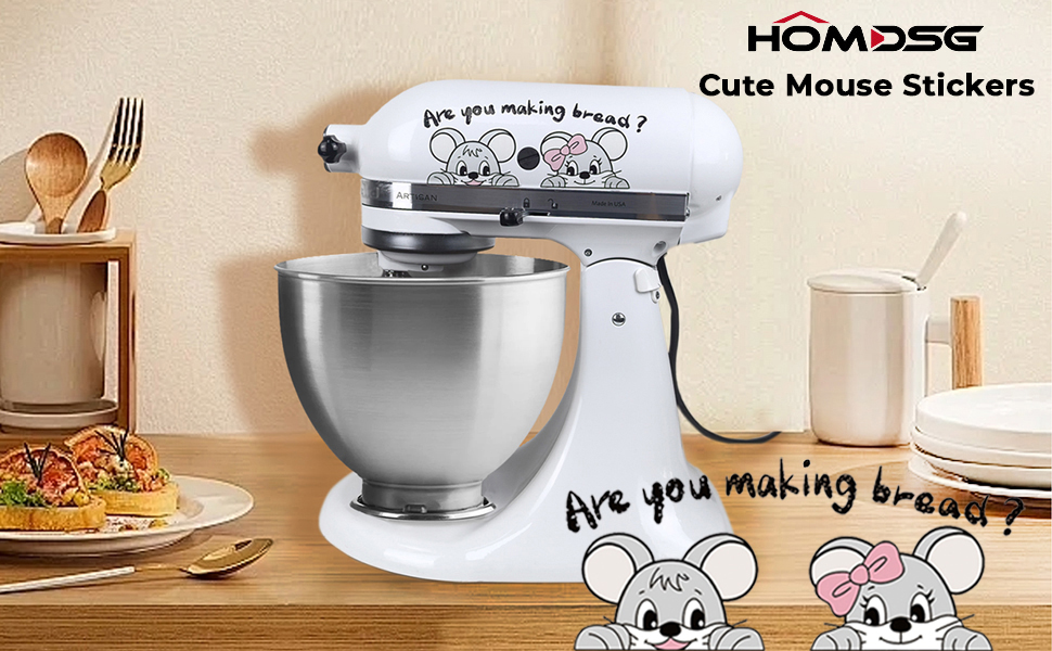 HOMDSG Cute Mouse Stickers. Are you making bread?
